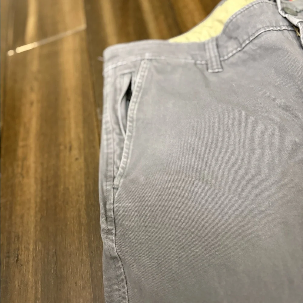 Dockers Men's Gray Chinos Slim/Coupe Sz 36x39 Pockets Casual Work Office Belt